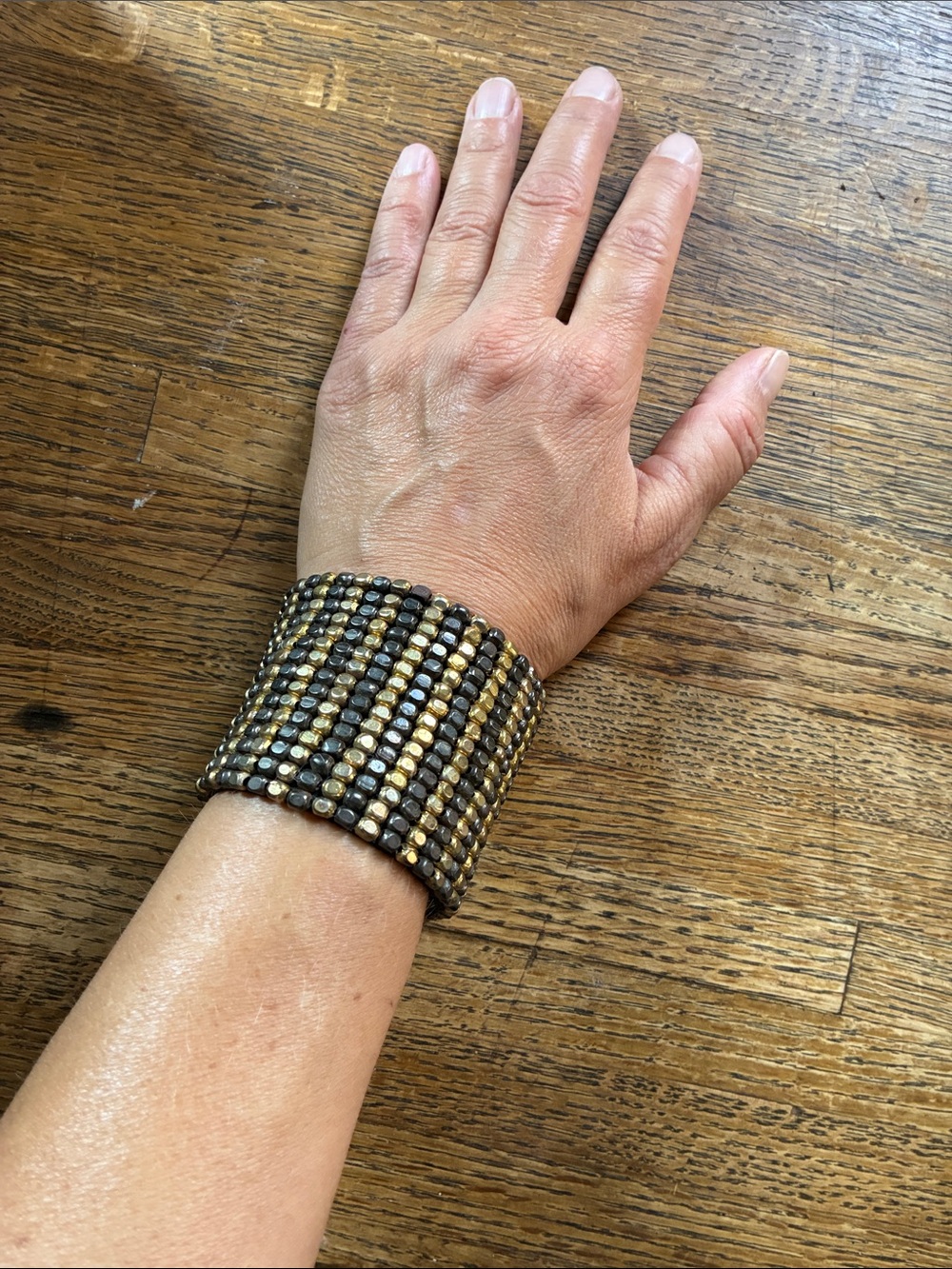 Metallic Beaded Bracelet